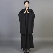 Phật pháp sẽ chửi thề bộ đồ thiền rộng tay Hai Khánh Đài Loan sợi gai tay áo lớn Hai Khánh cư sĩ phù hợp với quần áo Hai Khánh - Trang phục dân tộc