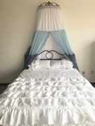 Melissa giường nệm lưới công chúa mơ ước phòng ngủ đầu giường gạc rèm trang trí sợi màu xanh tòa án Giường công chúa - Bed Skirts & Valances