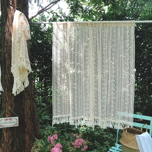 Сельский крючок для вязания, плетеная штора, кружевная ткань подходит для фотосессий, в американском стиле