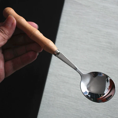 Изысканная японская детская ложка из нержавеющей стали для домашнего использования