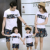 Cha mẹ và con mặc mùa hè 2018 gia đình mới ba gia đình nhà mẹ và con gái gia đình thiết lập bông ngắn tay t- shirt Trang phục dành cho cha mẹ và con