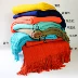 Mỹ lấy chăn vào mùa hè máy lạnh chăn mền len dệt kim thường tua trang trí giường sofa cờ chụp bìa khăn miễn phí vận chuyển - Ném / Chăn Ném / Chăn