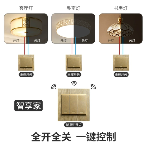 Беспроводной переключатель, умная световая панель для спальни, контроллер, дистанционное управление, 220v