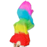 Красочный фанат фанатов градиент шелк фанат Dance Fan Yangge Fan Golden Snake Mad Dance Performance Fan Fan Fan Fans