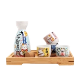 Саке горшок с японским в стиле домашнего керамического набора костюмов для ликерных костюмов, саке, маленькая чашка рисового вина, горячее вино теплое вино