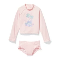 Розовый кокосовый остров с длинными рукавами