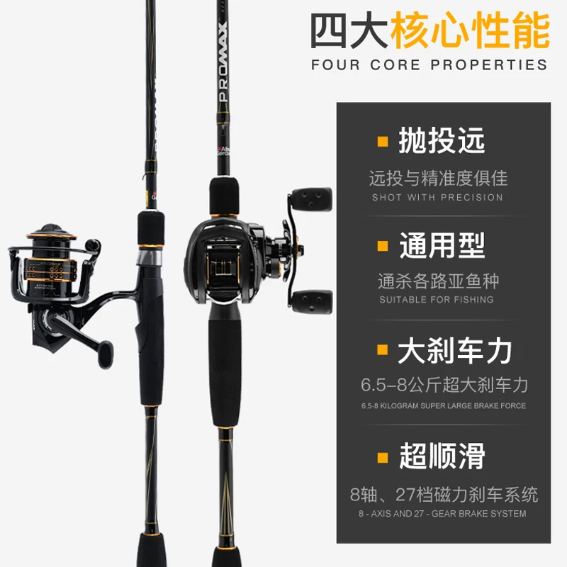 Подлинный Abu PMAX Luya Drip Water Drop Washedon Waste Plucking Pass Pass Pass Straach Strifice Handle Handle Black Far Version