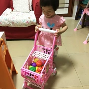 Thêm mua sắm lớn giỏ đồ chơi trẻ em siêu thị xe đẩy mô phỏng cô gái bé chơi nhà 1-3 tuổi xe đẩy em