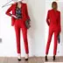 2018 mới phù hợp với màu đỏ phù hợp với nữ thời trang giản dị nhỏ Tây trang trí phù hợp với cơ thể chuyên nghiệp mặc Business Suit