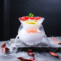 Креативные стеклянные коктейльные бокалы сашими декоративный сухой ледяной чашка маленькая кастрюль сушеный ледяной чашка лосось Большое украшение