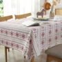 Net đỏ Bắc Âu Giáng sinh Năm mới khăn trải bàn tròn khăn trải bàn bông tuyết lớn và vải lanh bàn trà vải trang trí tiệc khăn trải bàn nilon