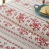 Net đỏ Bắc Âu Giáng sinh Năm mới khăn trải bàn tròn khăn trải bàn bông tuyết lớn và vải lanh bàn trà vải trang trí tiệc Khăn trải bàn
