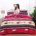 Coral nhung bốn mảnh dày mùa đông ấm Falais quilt cover đôi sang trọng giường flannel tấm quilt mẫu chăn ga gối đệm đẹp Bộ đồ giường bốn mảnh