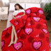 Falais quilt cover mùa đông dày flannel sang trọng đám cưới lớn màu đỏ duy nhất đôi san hô chăn duy nhất - Quilt Covers chăn lông tuyết nhung Quilt Covers