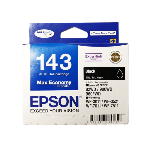Оригинальный Epson 143 T1431 чернильный картридж WF7511 7521 7018 960FWD 900WD 85 -й