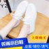 18DDOO sản phẩm mới đáy phẳng mềm da hoang dã thời trang nhỏ màu trắng giày nữ giày thường rỗng giày thoáng khí giày vải giày thể thao nữ đẹp Plimsolls