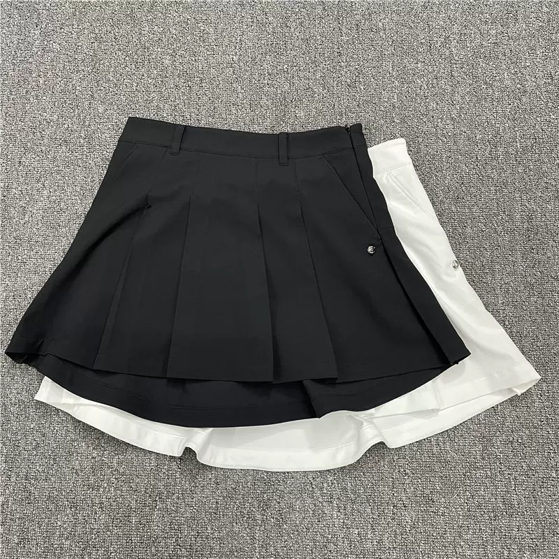 A174 Korean Shan Golf Женская весна и лето гольф короткая юбка плиссе лотосовый лист край