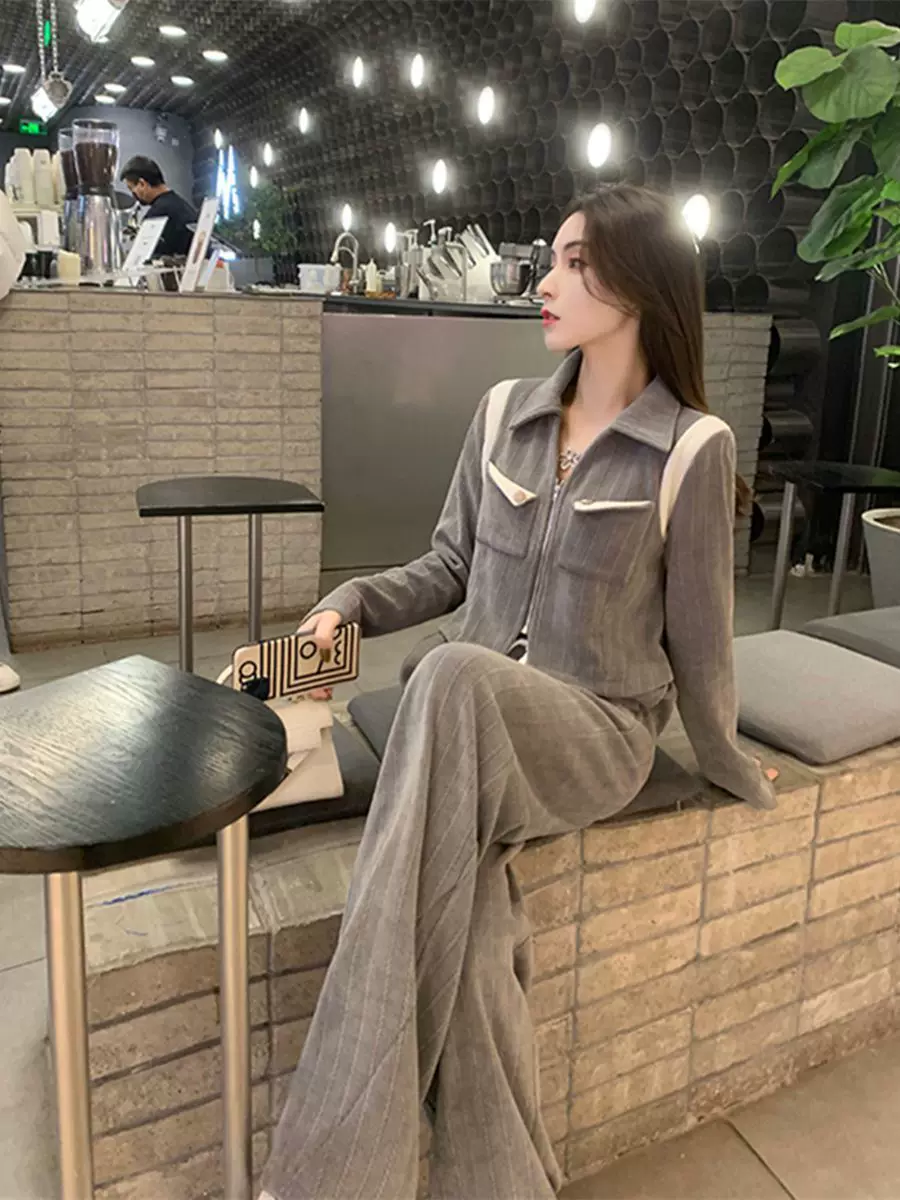 Спортивный костюм для отдыха, модный набор, стиль Chanel, свободный посад, западный стиль, стиль высокого качества