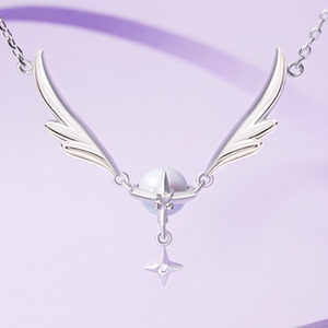 花芽守护之翼项链女夏纯银百搭