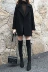 Chống mùa giải áo len màu đen mùa đông phiên bản Hàn Quốc mới của phần dài lỏng lẻo 茧 loại áo nhỏ thủy triều áo choàng dạ nữ mùa đông Áo Hàn Quốc