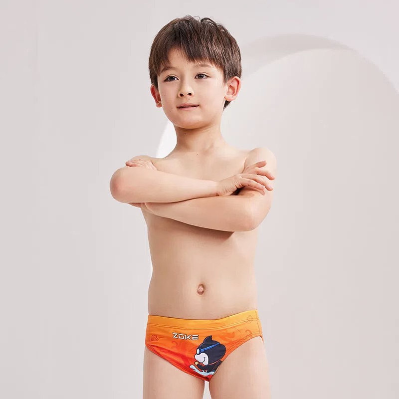 zoke chouke children boys small middle school big boys adolescent students professional training triangle swimming trunks quick drying