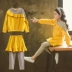 Áo len nữ mùa thu phiên bản Hàn Quốc 2018 mới dành cho trẻ em áo len dài tay phù hợp với hai bộ quần áo trẻ em nước ngoài cho trẻ em - Phù hợp với trẻ em quần ống rộng trẻ em Phù hợp với trẻ em