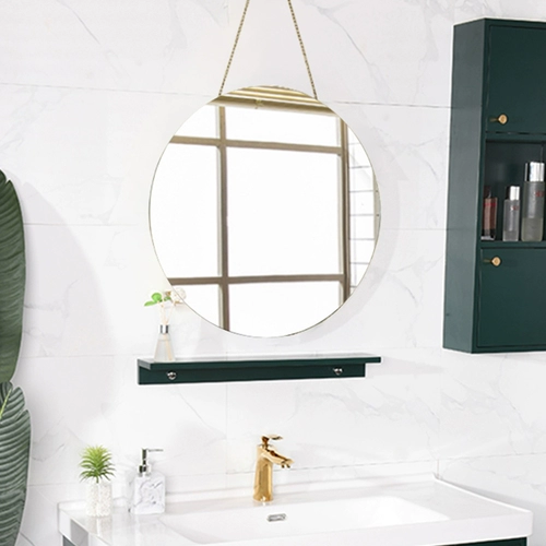 Скандинавское зеркало, круглое украшение для ванной комнаты