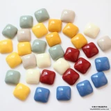 Ретро полу шаровые квадратные квадратные серьги с твердым цветом кольцо вино красная куркума японская ручная ручная работы аксессуары ручной работы ручной работы