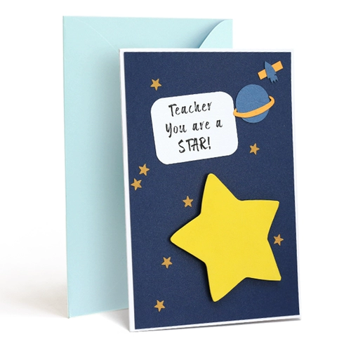 艾晴手贺 Новый год, чтобы отправить учителя -мужчин Трех -раздель DIY HEYIN PRODUCT 3D ДИЖИ ДИРА ДИРЕВЫХ ДИСТОЧНЫЙ ДИСТОЧНА