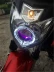 Siêu sáng 3 inch xe gắn máy q5 biển 5 ống kính xenon đèn mắt thiên thần bóng đèn lớn sửa đổi mắt ma quỷ mắt cá xenon đèn Đèn HID xe máy