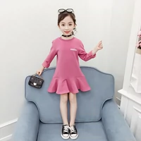 Váy bé gái 2019 xuân hè thu tay dài trong chiếc áo len dài giữa váy nữ bé công chúa cotton - Váy váy bé gái đẹp