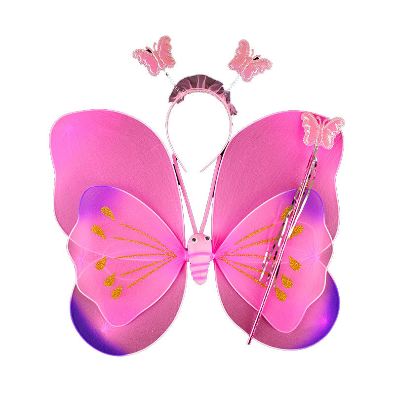 天使蝴蝶翅膀儿童奇妙仙子魔法棒仙女棒玩具(热品库)