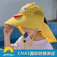 Детская солнцезащитная шляпа для мальчиков, пляжная шапка, с защитой шеи, защита от солнца