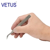 VETUS Пинцет из нержавеющей стали, антимагнитный кислотно-щелочный ремонт часов для ресниц, набор маникюрных инструментов для маникюра