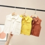 Áo trẻ em 2019 mùa thu mới cho trẻ em Áo vest dụng cụ đa năng nước ngoài Phiên bản Hàn Quốc của áo khoác vest nam thời trang giản dị của bé trai - Áo ghi lê sỉ quần áo trẻ em tận gốc