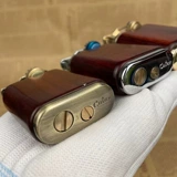 Ретро механическая зажигалка с шестернями из розового дерева на керосине, сумка для техники