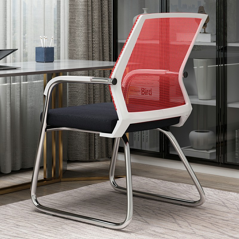 Bold reinforced white frame red mesh