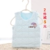 Trẻ sơ sinh bé nhỏ vest nữ bé trai cotton mùa xuân và mùa thu mùa đông cotton mỏng ấm áp bông 0 vest 1 tuổi thủy triều - Áo ghi lê