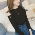 Áo len dệt kim nữ dài tay mùa thu 2018 Áo len mới Joker Thin phần Heartless Shoulder Fall bottom Leaking Shoulder Tops Women ao len nu Đan Cardigan