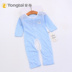 Tong Tai cotton dài tay khép kín jumpsuit mùa hè sơ sinh romper quần áo trẻ em quần áo bó sát đồ ngủ quần áo điều hòa không khí - Áo liền quần quần áo thể thao trẻ em Áo liền quần