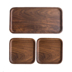 Mi Li Style Black Walnut Palette Wood Dish Wood Dish Square Hình chữ nhật Khay Solid Wood Black Walnut Khay - Tấm đĩa gỗ Tấm