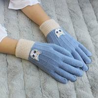 Демисезонные шерстяные перчатки, милый комплект, удерживающая тепло трикотажная японская школьная юбка для школьников, увеличенная толщина