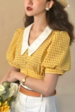Atelier Onepire | Toscana Summer | Проверено ретро -французское рукав рукав V -neck