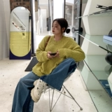 Демисезонный длинный трикотажный свитер, делается под заказ, средней длины, оверсайз, по фигуре