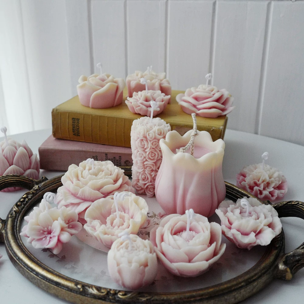 Ароматерапия содержит розу, свеча handmade, силиконовая форма, форма для мыла, цветочная, DIY