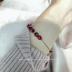 Hiển thị đào trắng. Hoa Kỳ 14 k túi vàng rose red glossy hình học cắt mặt tiger eye bracelet vòng đeo tay Vòng đeo tay Clasp