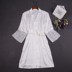 Ladies gowns một mảnh băng mỏng mô phỏng lụa áo choàng tắm đồ ngủ ren cám dỗ sexy dịch vụ nhà phù dâu ăn mặc Night Robe