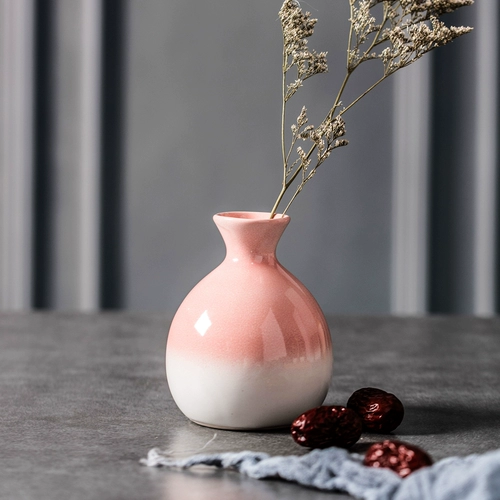 Скандинавская маленькая глина в форме цветка, японское украшение, маленькая вазочка