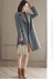 Chống mùa giải phóng mặt bằng Hàn Quốc phiên bản của mùa thu và mùa đông lỏng mỏng cashmere áo len của phụ nữ tính khí dài đơn giản áo len áo khoác dạ nữ dáng dài cổ lông Áo Hàn Quốc