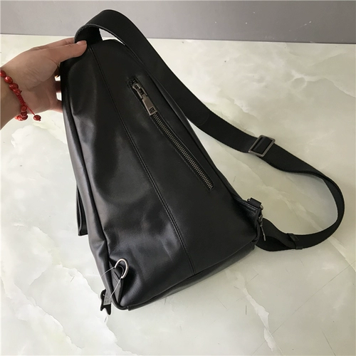 Кожаная нагрудная сумка подходит для мужчин и женщин, воловья кожа, из натуральной кожи